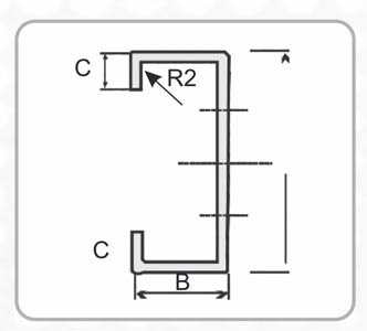 C Purlins Diagram Section