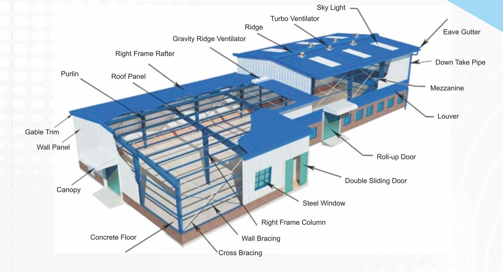 Pre-Engineered Building Structure Layout